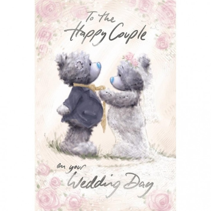Felicitare de nunta, Carte Blanche, Happy Couple, 228x152 mm, coperta din folie