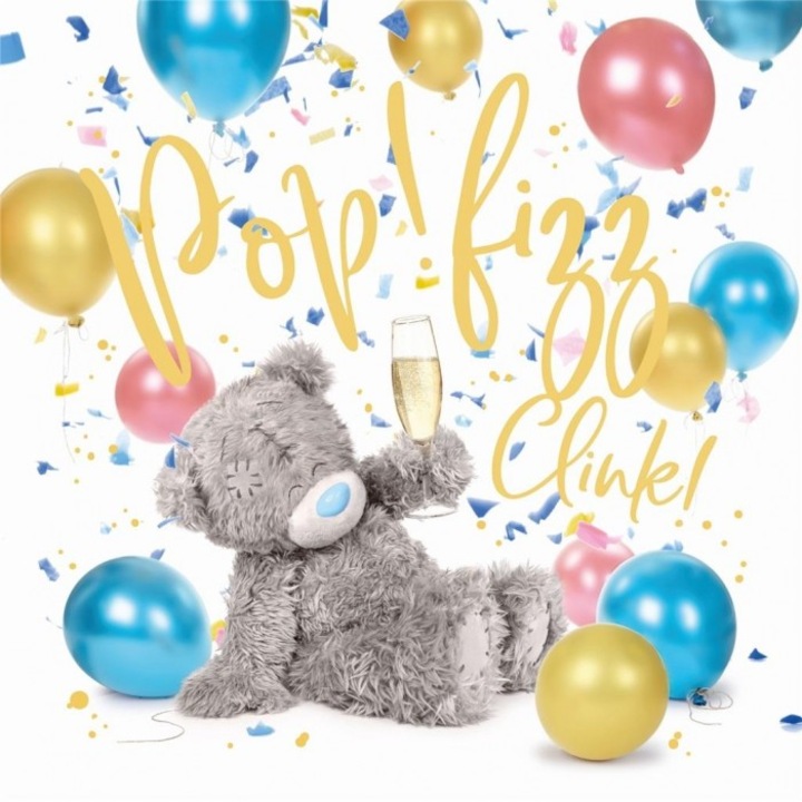 Felicitare usor holografica 3D, Carte Blanche Greetings, Me To You, 152x152 mm, cu envelopa