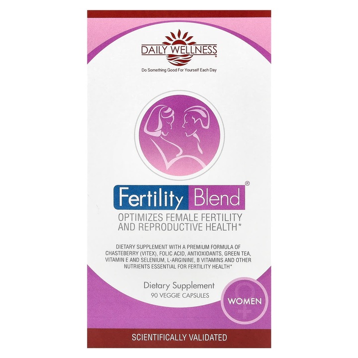 Supliment pentru fertilitate, Daily Wellness Company, 90 capsule vegetale