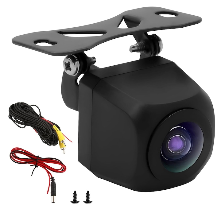 Camera video auto marsarier, Axroad Mall, Camera Auto Video AHD, 720P, Rezistenta la apa IP68, Night-Vision, Unghi larg de 120 de grade, Cablu video, Rezistenta la socuri si praf, Usor de instalat si de utilizat, Negru