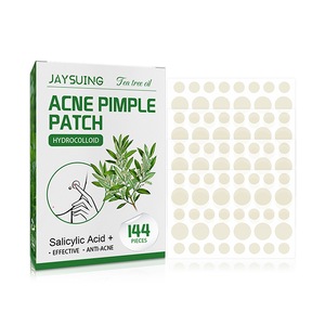 Plasture pentru acnee cu ulei de arbore de ceai, cu Hidrocoloid, Acid Salicilic si Ulei de Ceai. Imbunatatesc cosurile albe si pielea uleioasa, pentru inflamatii ale pielii. Tratament facial, 144 bucati / cutie