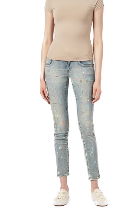 Blugi de damă G-Star RAW Lynn Zip Mid Skinny 6677468 16113-26, Elto Superstretch, Bumbac, W27-L32, Albastru deschis