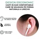 Casti Audio In-Ear cu Jack 3, 5mm, Stereo Premium, Microfon, Confort, Sport si Muzica, DaDen EJ207, Alb