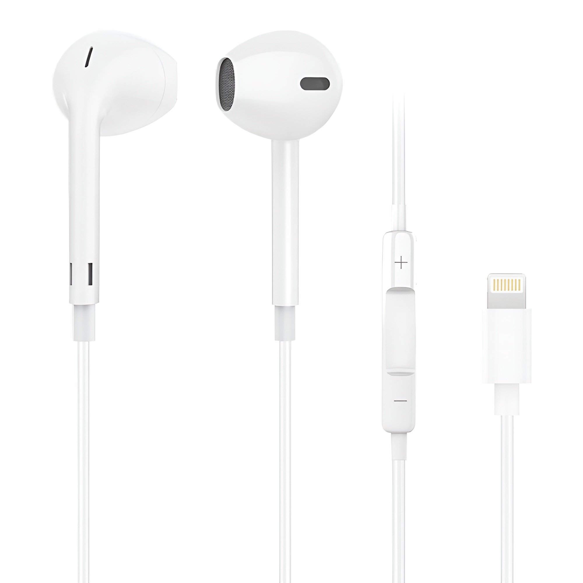 Casti Audio In-Ear cu lightning Stereo Premium, Microfon, Confort, Sport si Muzica, DaDen EJ099i, Alb