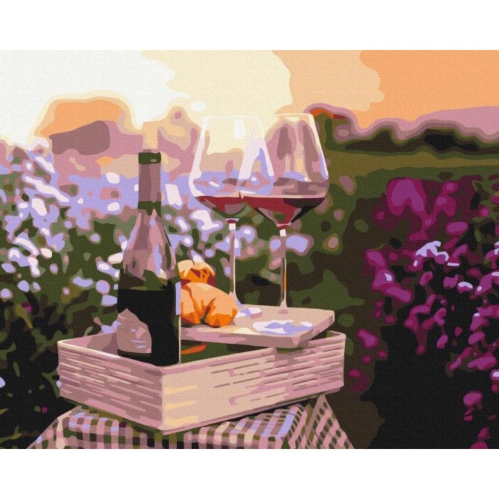 Set de pictura pe numere, TWOJE HOBBY plakaty, Romantism in lavanda, 40x50cm