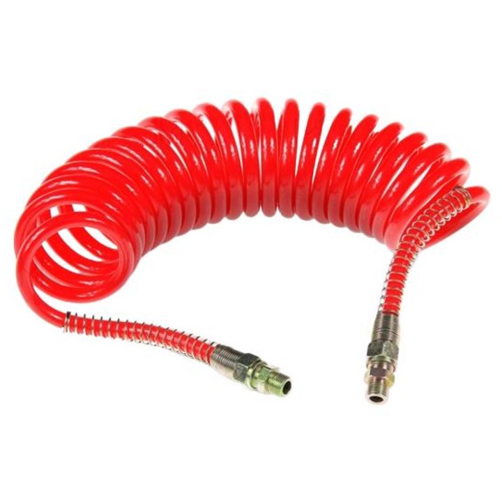Спирален маркуч за сгъстен въздух MVM PBC003, M22, червен