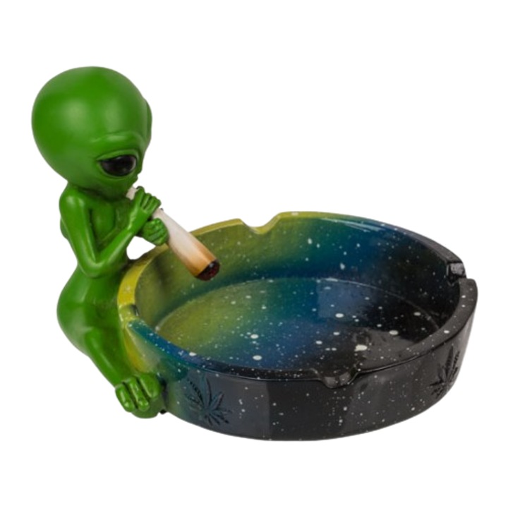 Scrumiera Kemis, design extraterestru, 12x9cm, multicolor