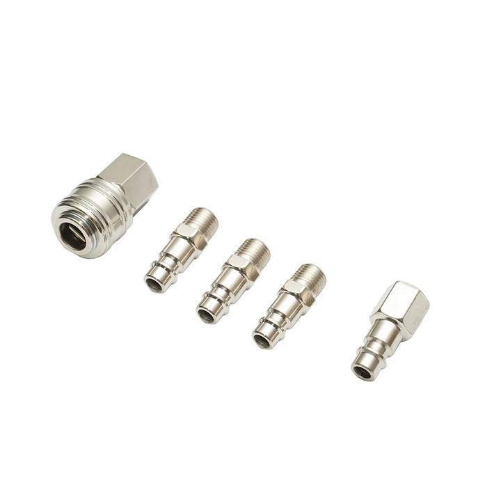 Set 5 cuple rapide 1/4 pentru furtunuri aer comprimat si scule pneumatice Breckner Germany