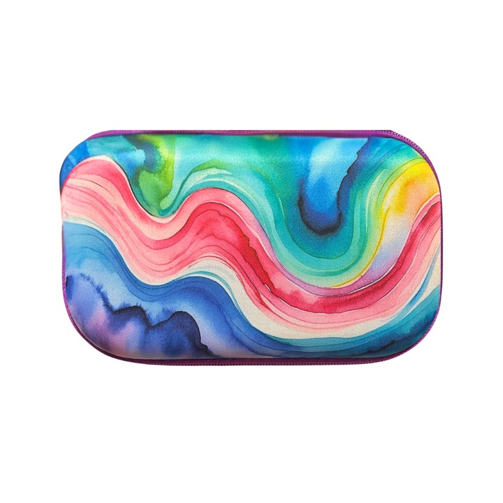 Penar Cu Fermoar Zipit Colorz Storage Box Cu Buzunar Interior - Rainbow Water Colors
