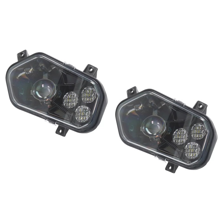 Lampa LED HLP pentru motocicleta, 50W, 3450 Lumen, 6000K, 196x120x100mm, neagra