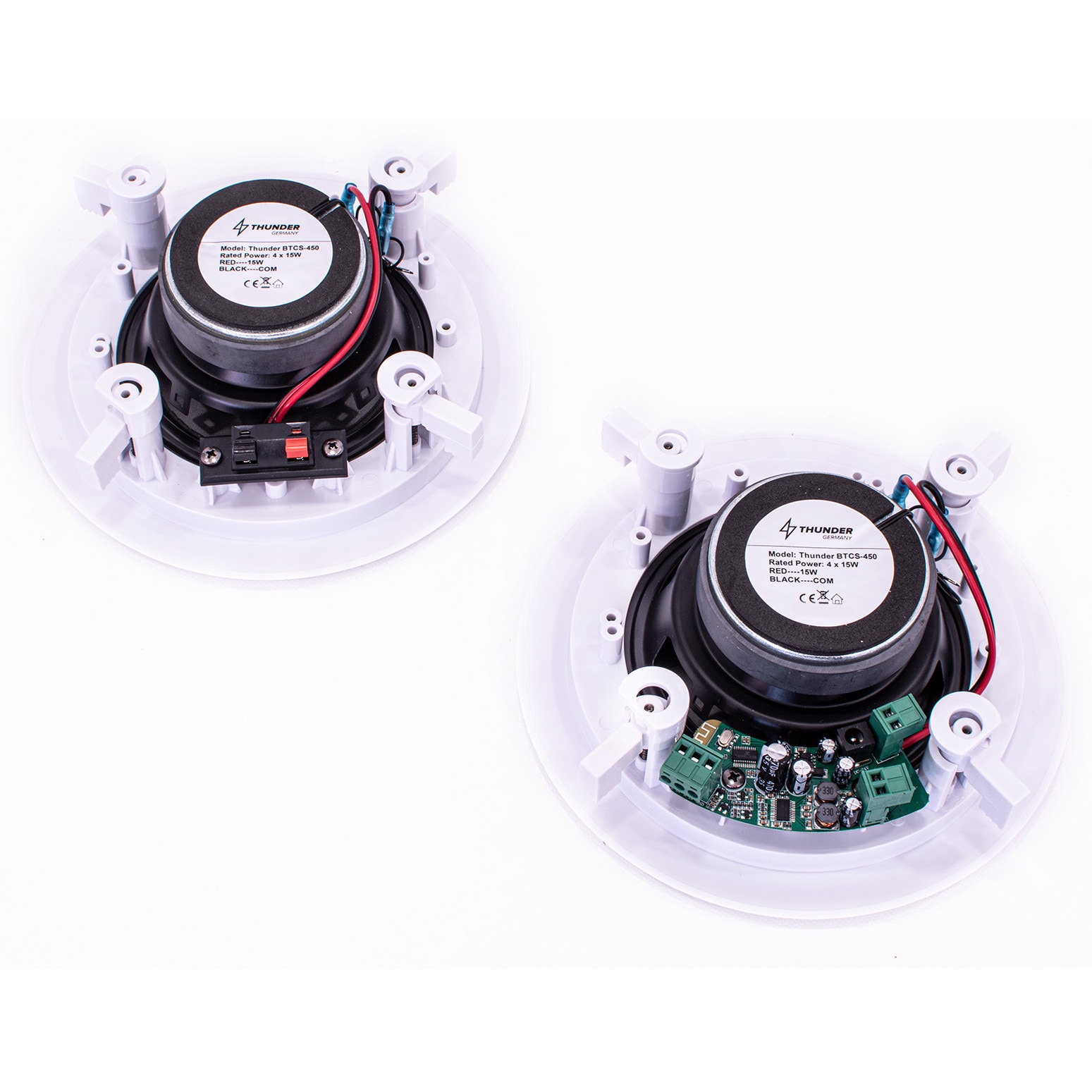 Boxe active încorporate, pe 2 căi, pentru tavan, 4x15W RMS (5″), Thunder BTCS-450