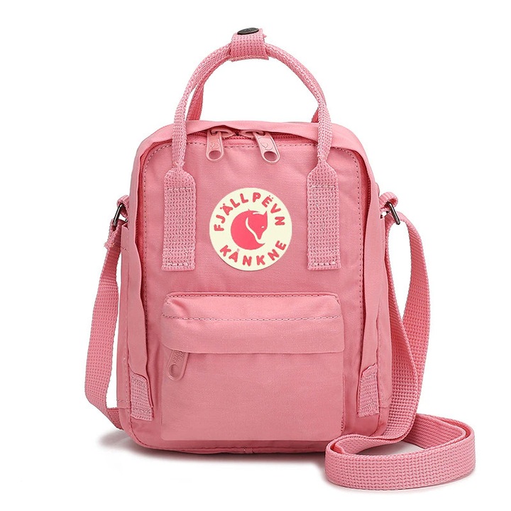 Hátizsák, FjallRaven, 16x7x21 cm, rózsaszín