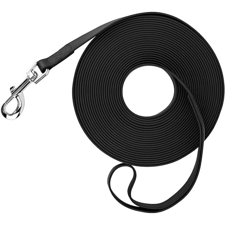 Póráz, hosszú, Kiegészítők, fekete színű, 5 méter hosszú, Szabadidő, Klasszikus szennyeződésálló, Tartós és erős, Puha és nem koptató, Könnyű és tehermentes, Nem könnyen lazul, Könnyen tárolható