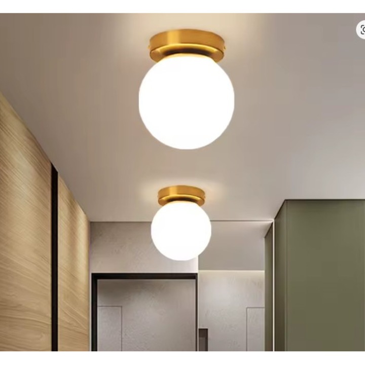 Lustra aplicata 1 Glob soclu E27 Gold Abajur metalic ZenLED®