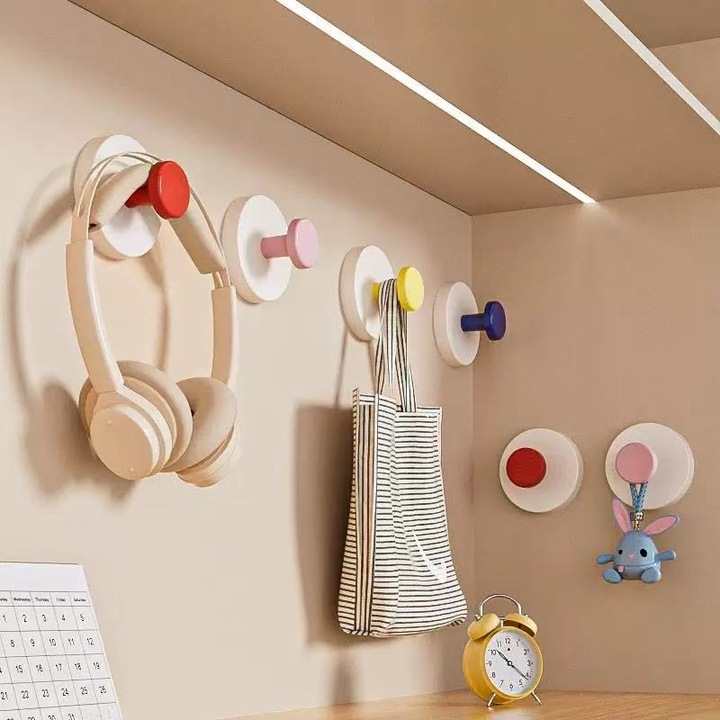 Carlig de cana de aspiratie, carlig de baie fara pumn, potrivit pentru prosoape, haine, poate fi instalat pe pereti de baie, bucatarie, sticla, oglinzi, faianta ceramica si suprafete netede (4 bucati)