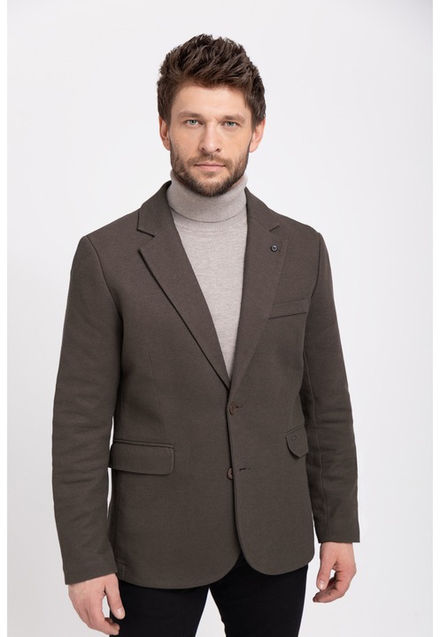 Sacou barbati Volcano JB-Elon, Regular Fit, cu buzunare cu clapa, maro, Maro