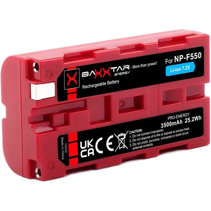 Acumulator Baxxtar Pro NP-F550 NP-F570 3500mAh pentru Sony NP-F Series
