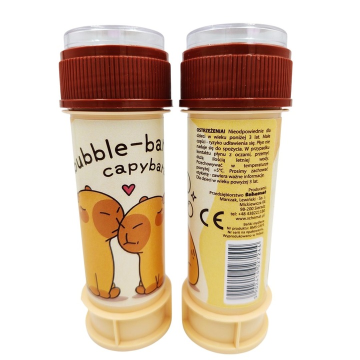 Buborékfújó játék, Kapibara, 60 ml, Schemat, gyermekeknek