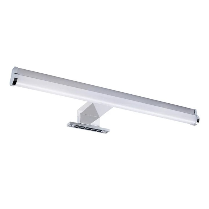 Hoff Douche LED fürdőszobai fali lámpa, 10 W, 750 lm, semleges / hideg fény, IP44, króm + fehér, modern