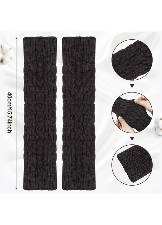 Дамски чорапи, гетри, дълги, бели, комплект