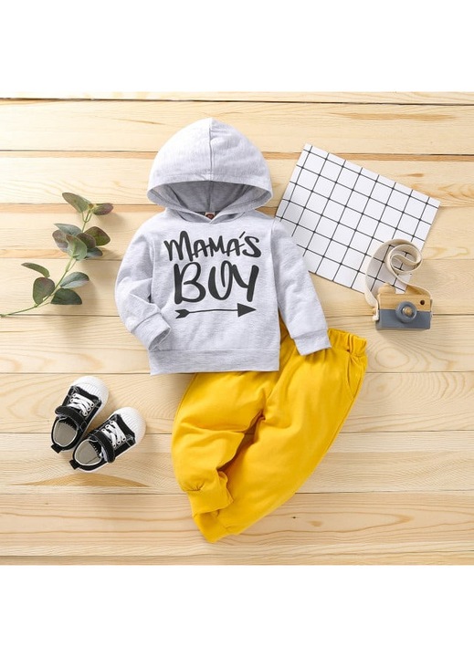 Бебешки анцуг SuperBaby, модел AL 21399 Mama's Boy, 6-9 месеца, многоцветен, 68-74 см