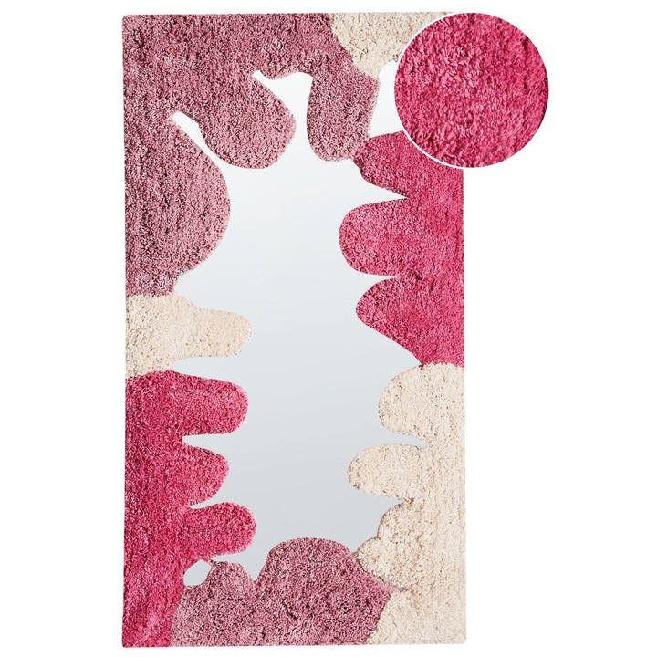 Falitükör Cageri 41 cm 75 cm Pamut Rózsaszín