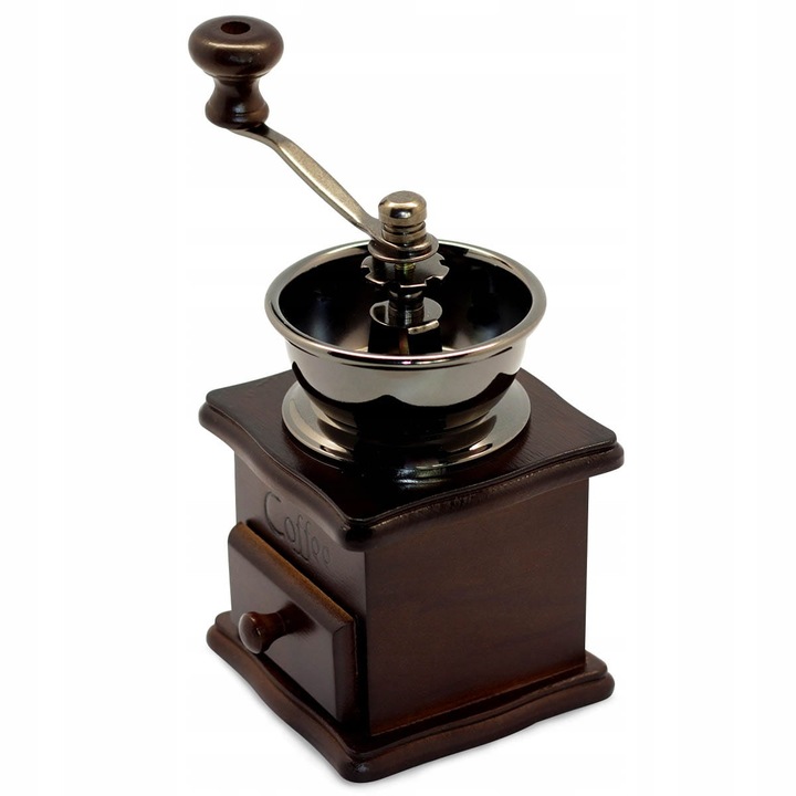 Ръчна мелничка ретро Kamille KM-7018, от дърво, с керамичен механизъм, за кафе, пипер и подправки