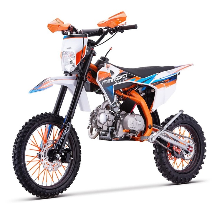 Motocicleta cross 125cc Mini Rocket DT 17/14 4T benzina portocaliu