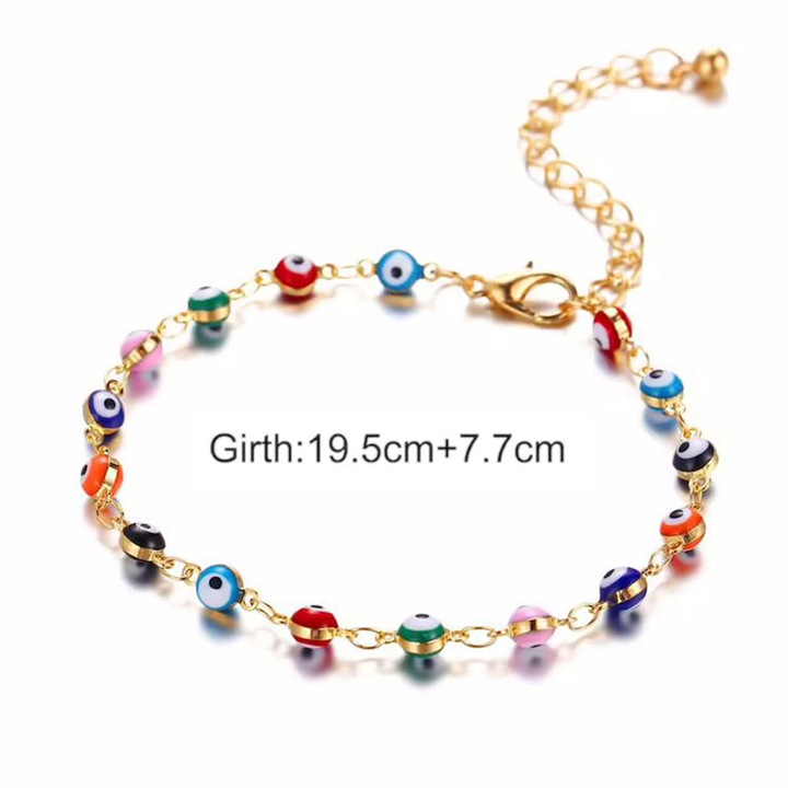 Bratara dama, multicolor, 19.5+7.5 cm
