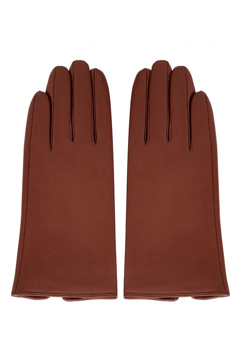Potamy, Manusi din piele cu model uni, Maro inchis