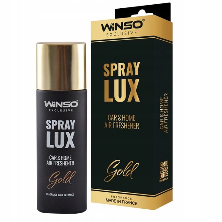 WINSO LUX SPRAY Gold légfrissítő spray, autó belső térbe és otthonra, hosszan tartó hatás, 150ml