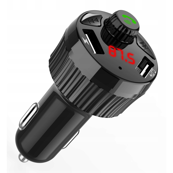 Carcommerce Bluetooth autós adó, 2 USB port, mikrofon, 12V/24V