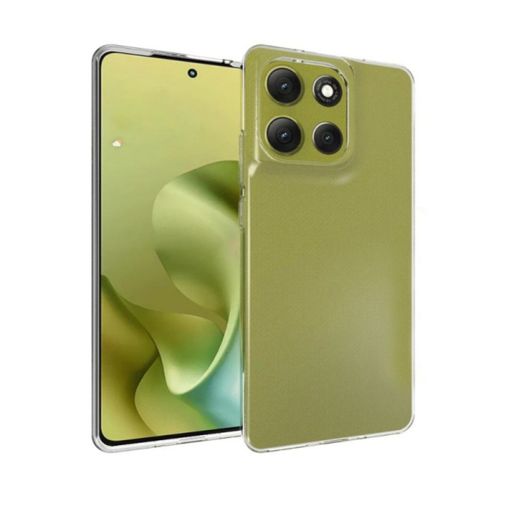 Motorola Moto G86 5G съвместим силиконов заден калъф, тънък, прозрачен, 1мм