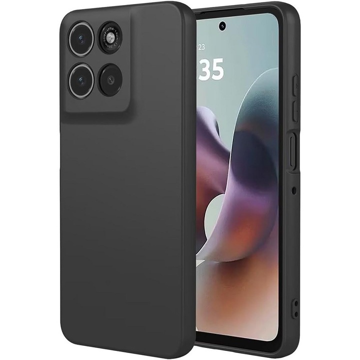 Motorola Moto G56 5G kompatibilis szilikon hátlaptok, matt, fekete