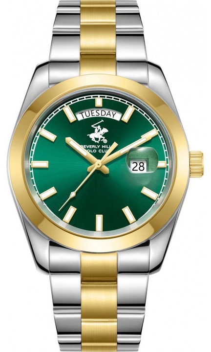 Ceas de bărbați Beverly Hills Polo Club, model BP3790X.270, verde, otel, quartz