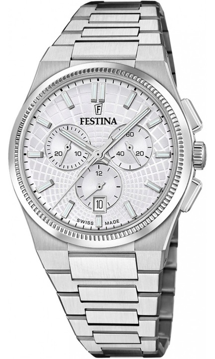 Ceas de barbati FESTINA 20059/1 clasic din otel, potrivit pentru inot