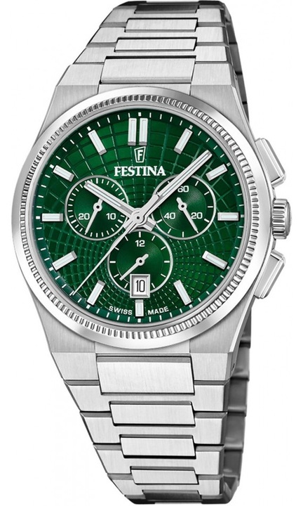 Ceas de barbati FESTINA 20059/3 verde clasic pentru inot