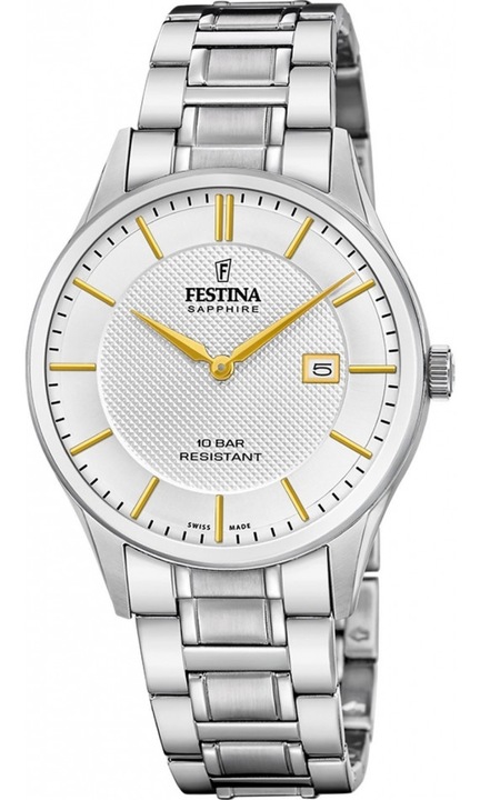 Ceas de barbati FESTINA 20067/2 clasic din otel, potrivit pentru inot