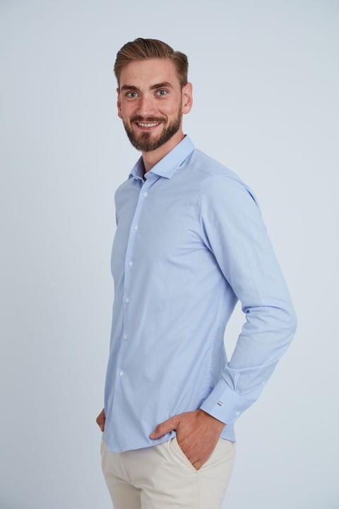 Camasa premium barbati, bumbac, regular fit - FRONTERA - azzuro inchis (Culoare: Albastru, Marime: 44)