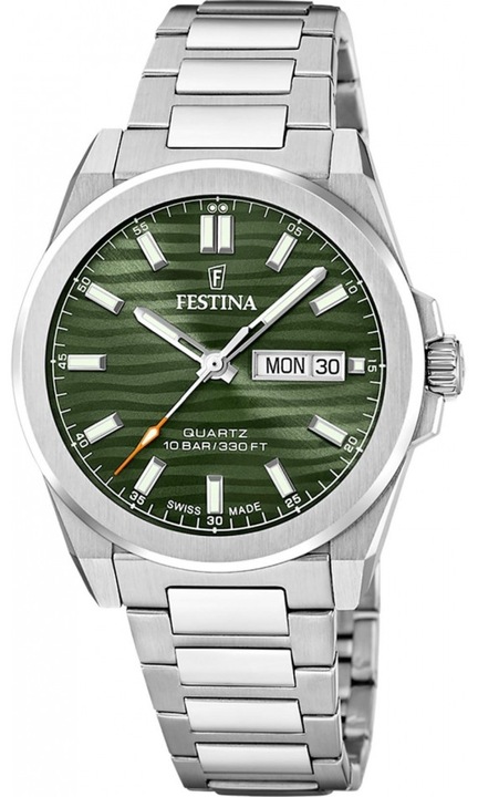 Ceas de barbati FESTINA 20073/4 verde clasic pentru inot