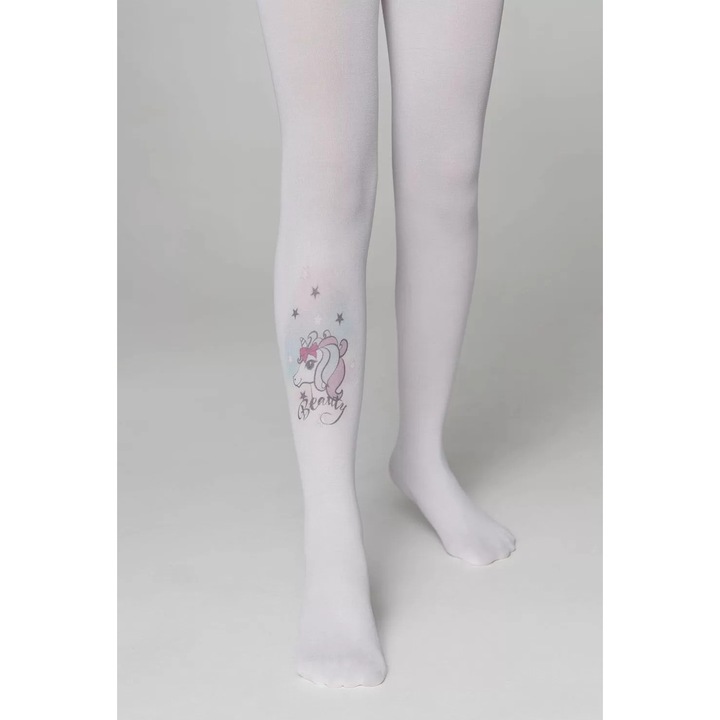 Ciorapi copii, din microfibra cu model Unicorn, Conte Kids Beauty 50 Den