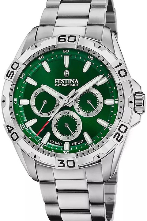 Festina, Ceas quartz din otel inoxidabil, Argintiu