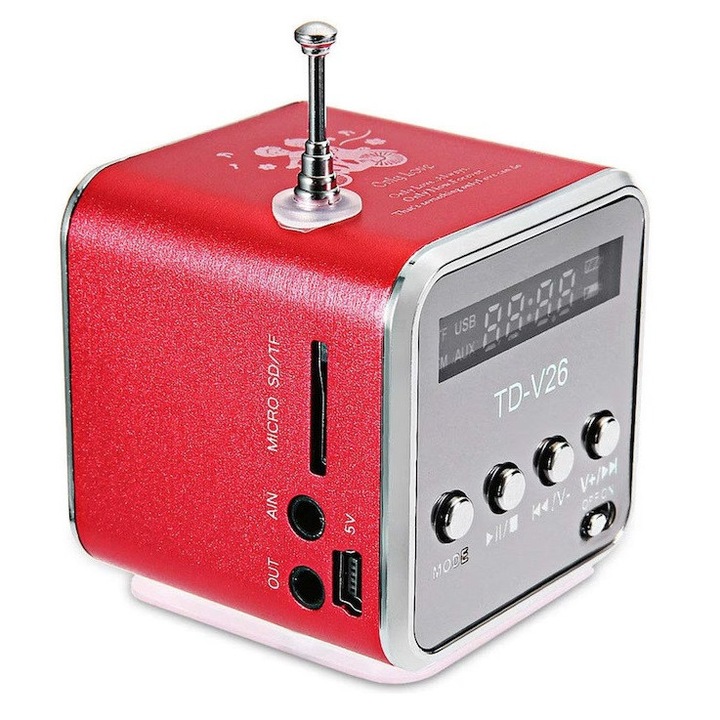 Mini Boxa Wireless cu Radio FM, 5x5x5 cm