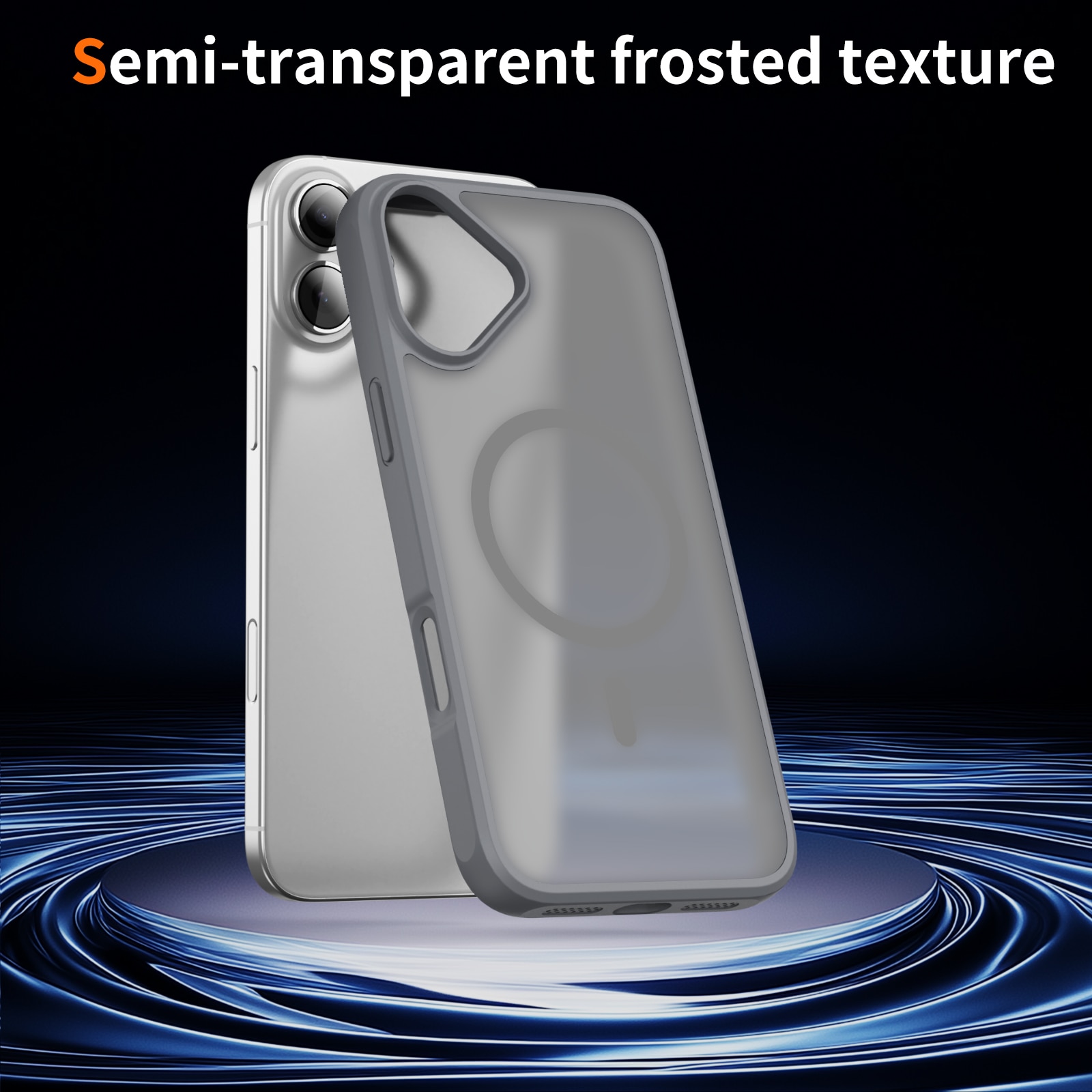 Husa de Protectie, Compatibil iPhone 17, Omelivon, MagSafe, pentru Incarcare Wireless, Margini Ridicate pentru Protectia Ecranului si a Camerelor, Anti-zgarieturi, Anti-cadere, Gri