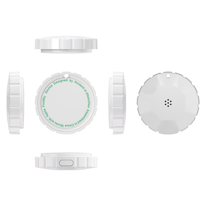 Тракер GPS Бял Мини за Apple Find My, Air Tag Bluetooth, Устройство против загуба, Локатор за обувки, кучета, деца, якета, портфейл, кола