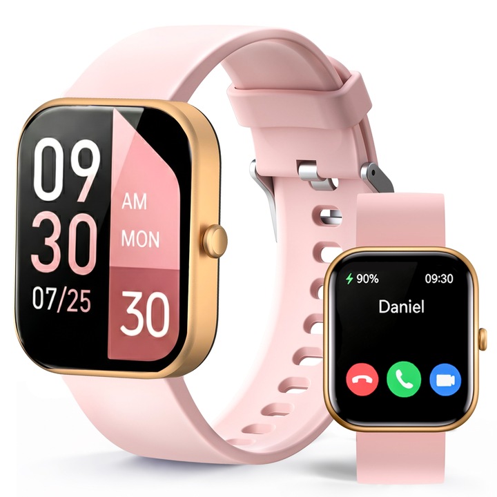 Смарт часовник ROTTER®, LCD екран 1.69", Мониторинг на здравето SMART, Интелигентен часовник, IP67 устойчивост, Фитнес Smartwatch, Спортна гривна, Bluetooth обаждания/Извести