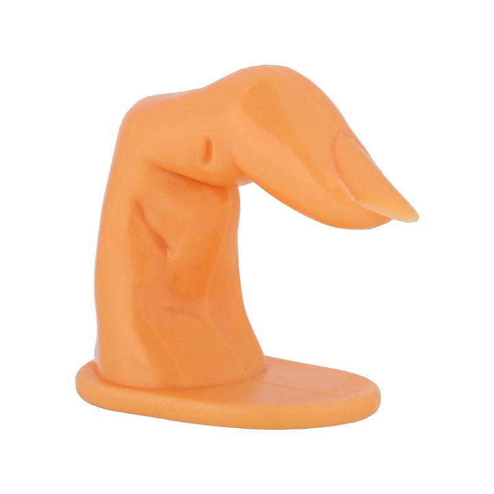 Deget fals din plastic pentru practica nail art, unghii acrilice, gel UV, multicolor