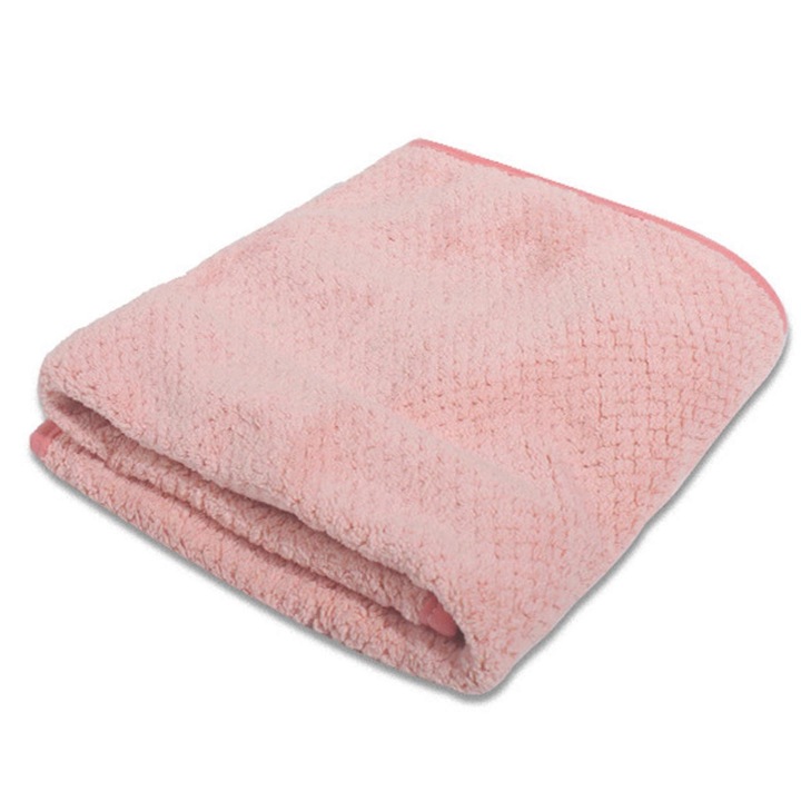 Prosop pentru animale de companie, microfibra, absorbant, roz, 30x60cm