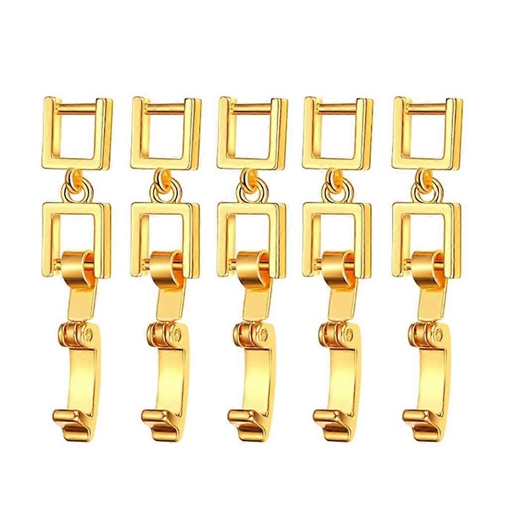 Set 5 extensii pentru bratara si colier, aliaj, auriu