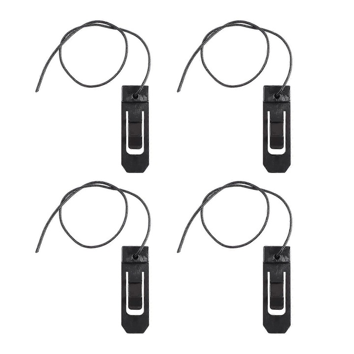 Set 4 clipsuri placa de surf VILLCASE, negru, 4.30x1.30x1.00cm